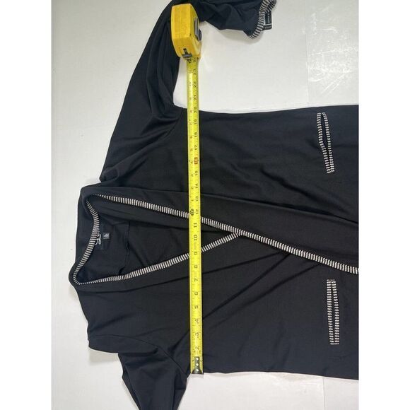 Anthropologie Luii Black Blazer Jacket Size Large 3/4 Ruched Sleeve - Picture 7 of 10